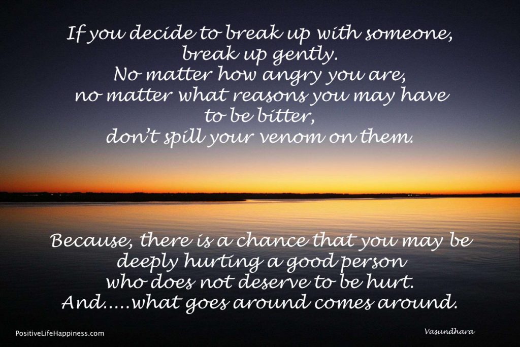 Break up gently