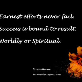 Earnest Sincere Efforts Never Fail