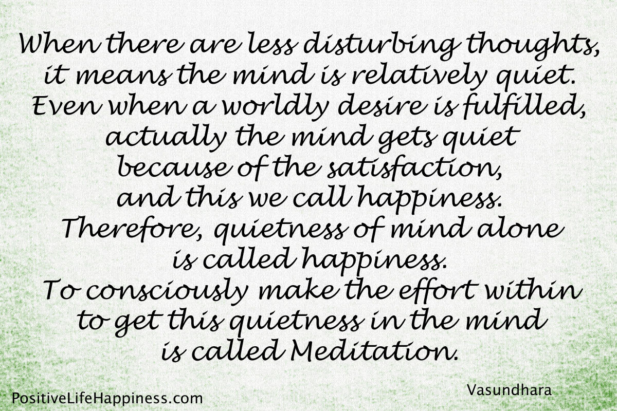 Meditation helps to gain focus and happiness
