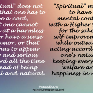 Spiritual person is not a nerd