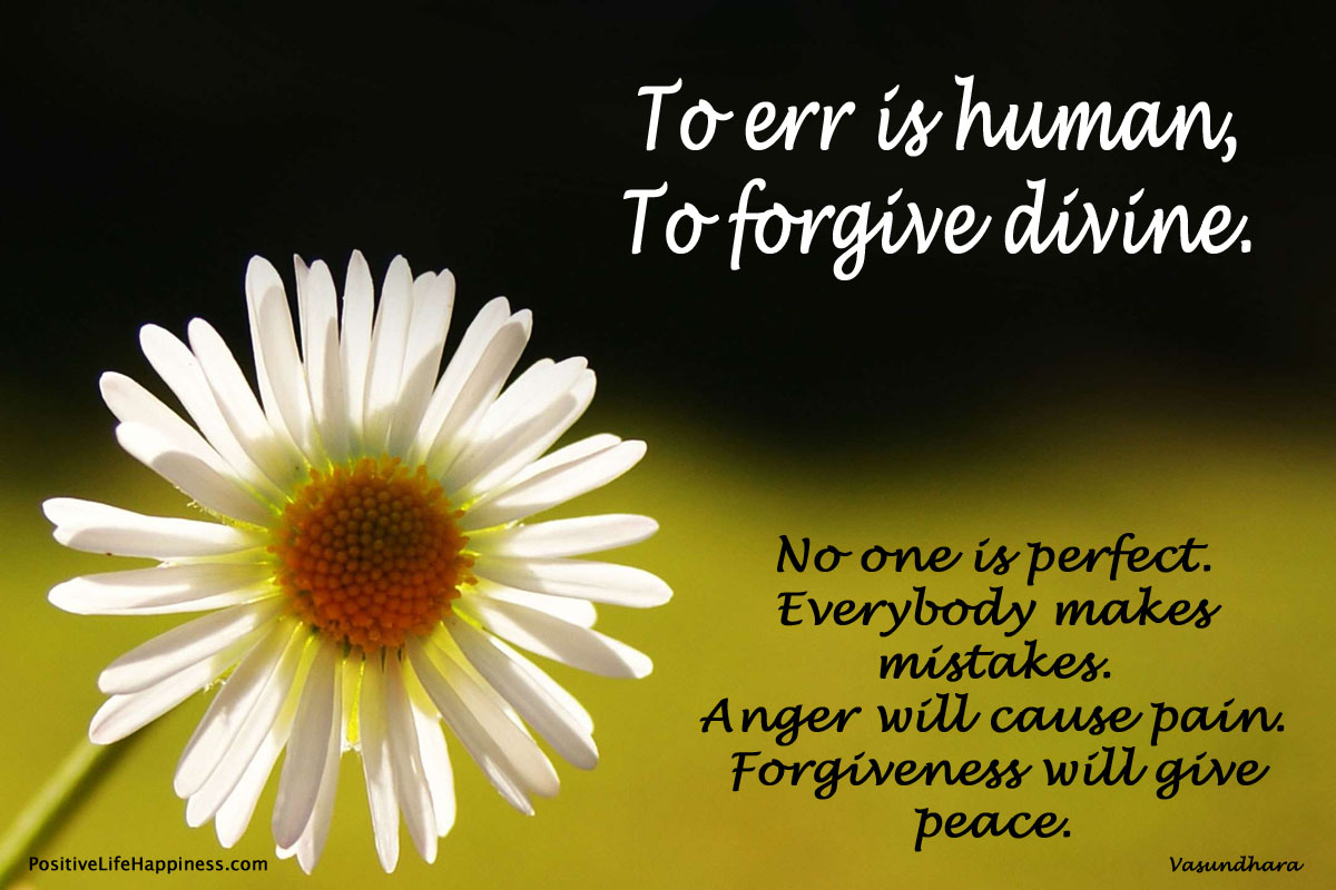 To forgive is divine